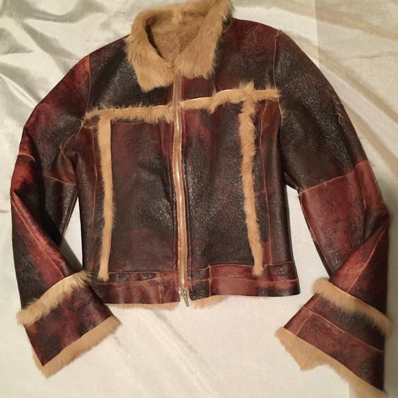 Reversible Shearling and Rabbit Fur coat - Picture 1 of 5